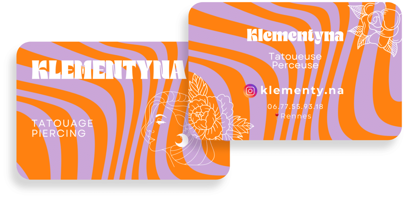 carte de visite klementyna Site web responsive Versus